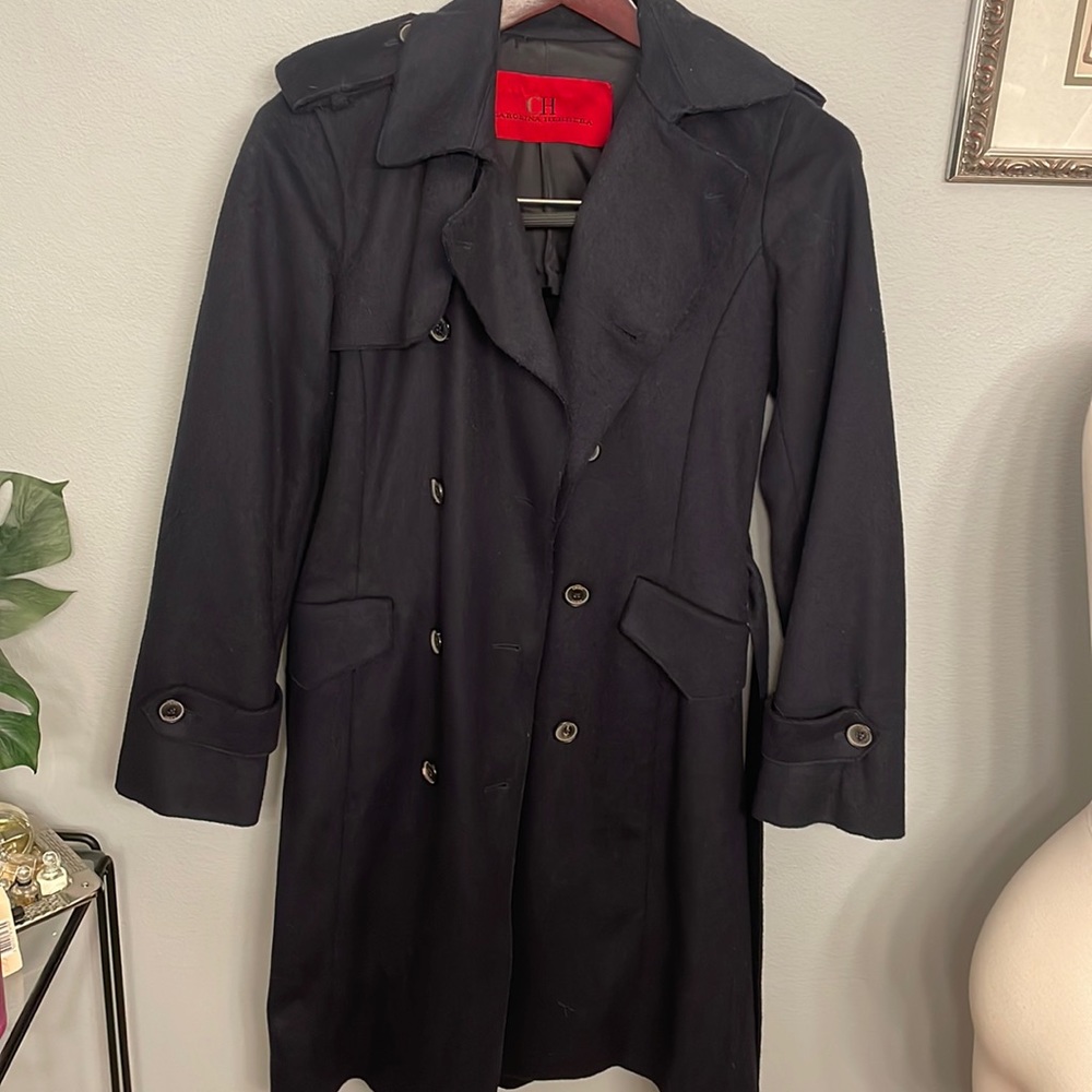 Carolina Herrera Wool/Cashmere Trench Coat